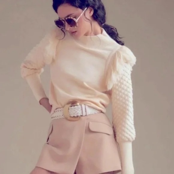 NWT Anthropologie Dolan Fringed Sweater XS - Picture 2 of 5